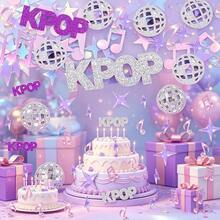 500pcs Multi-Color Glitter K-POP Theme Confetti, Colorful Disco And Music Note Table Decor Scatter Props, Versatile Party Favors For Small Birthday Parties And K-POP Fan Holiday Celebrations - Multicolor - View 1