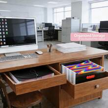 Cartella portadocumenti formato A4 con 25 scomparti, cartella espandibile stile fisarmonica, raccoglitore con divisori colorati, organizzatore per cancelleria scolastica e ufficio - Visualizzare 2