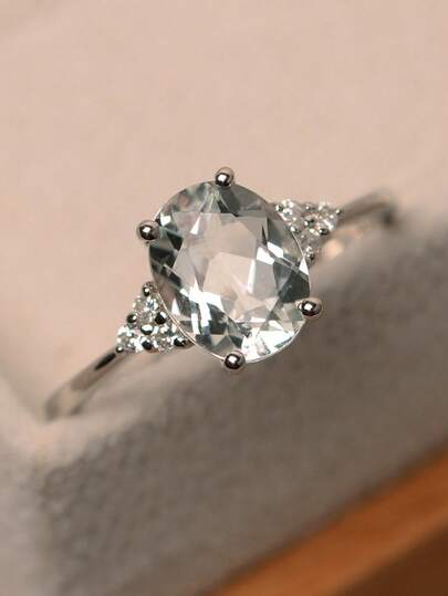 1pc Gorgeous Cubic Zirconia Ring - Symbol Of Eternal Love, Promise Ring