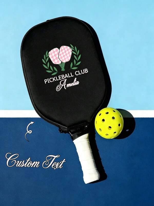 1 Peça Capa Personalizada para Raquete de Pickleball, Capa Personalizada para Raquete de Pickleball, Desenhe seu Próprio Protetor de Raquete, Estojo de Neoprene Personalizado com Zíper, Capa Personalizada para Raquete de Pickleball, Presente para Suporte de Raquete de Pickleball, Presentes de Equipe,