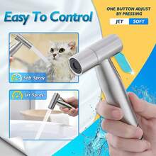 304 Stainless Steel Handheld Bidet Sprayer Set|59'' Retractable Spring Hose + 3-Way Diverter Valve|Universal Faucet Adapter For Women's Hygiene & Toilet Cleaning ﻿ ﻿ - A - View 6
