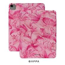 GIIPPA Custodia protettiva rosa nude chiaro e rosa a pois con gigli, cover magnetica staccabile a tripla piega antiurto, compatibile con iPad Mini 6/7, Air 2/3/4/5/11/13, 5/6/7/8/9/10/11, Pro 10.5/11/12.9, perfetta per San Valentino, ritorno a scuola, ufficio, Natale, Ognissanti, Ringraziamento, regalo per la fidanzata, regalo per la stagione dei matrimoni, estetica minimalista da campus, ufficio e vacanze - Multicolore - Visualizzare 1