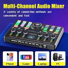 Portable AI Smart Dual Bluetooth DJ Mixer Audio Controller With Built-In 3000mAh Rechargeable Battery, Mini Audio Mixing Sound Card Compatible With Phone And Laptop, Perfect For Live Streaming, Podcast Recording, Karaoke Singing, Home Party DJ VJ Performance And Professional Music Production - AI Fully Intelligent Mixing Console - View 9