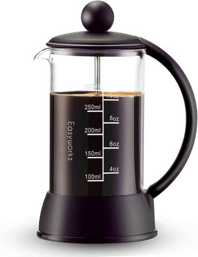 Easyworkz Eclipse Prensa Francesa 12 Oz Cafetera y Tetera con Vidrio Borosilicato