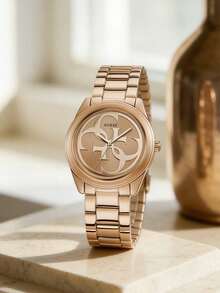GUESS 極簡石英手錶：現代都市風 平滑運作 W1082L3 - 金色 - 查看 8