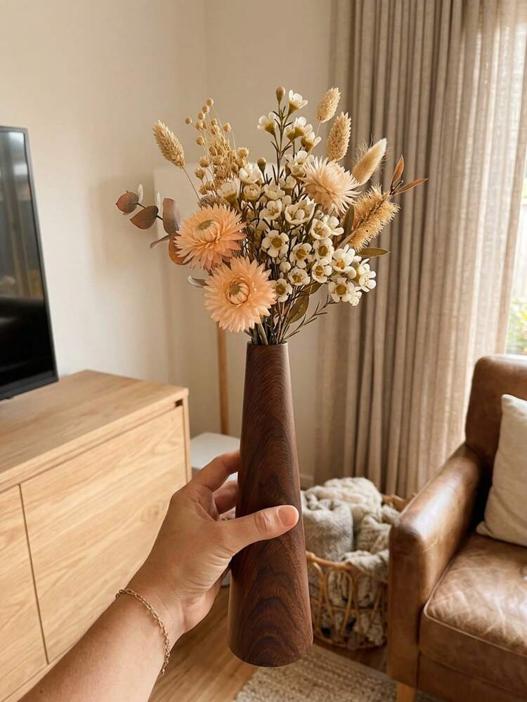 1 Set/Piece Metal Cone Vase, Fashionable Home Decor, Suitable For Dining Table Centerpiece, Living Room Decoration, Party, Hotel Banquet Hall Decoration, Cultural Festival, Windowsill Display, Bookshelf Accent, Birthday Party Arrangement, Romantic Date Night. Not For Holding Water. - Multiple Styles - View 3