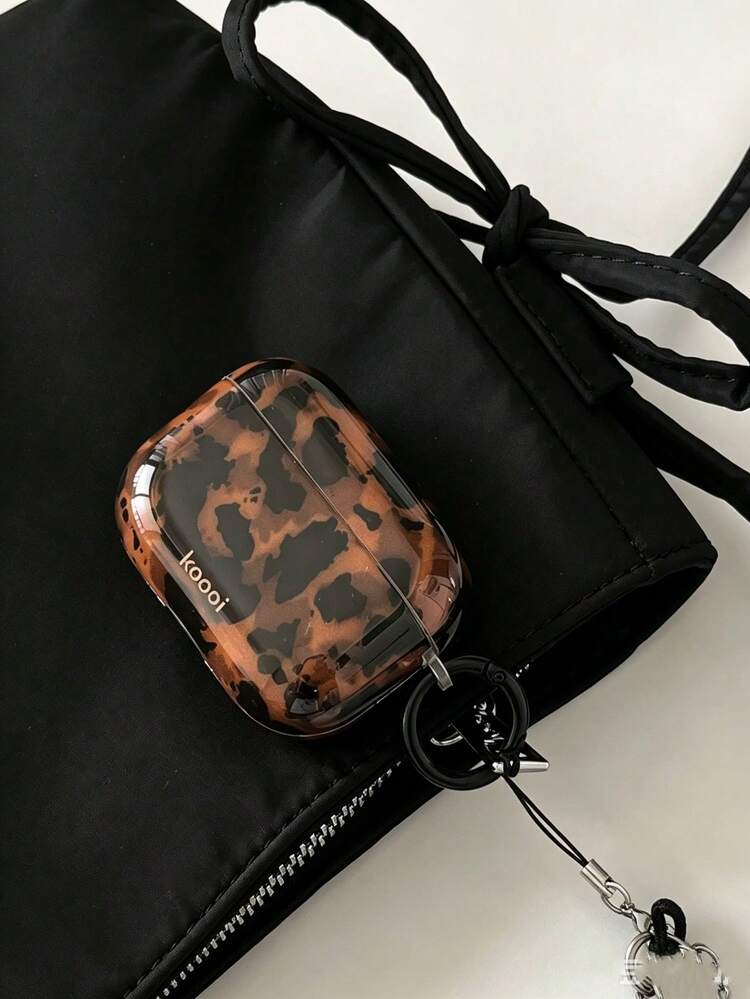防震琥珀玳瑁纹复古高端豹纹专业保护套，适用于 Pro 2、3、4、第三/四代无线蓝牙耳机，软质保护套，实物颜色略带橙色调，生日礼物派对之选 - 彩色 - 查看 6