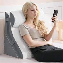 Adjustable Memory Foam Triangle Pillow – Wedge-Shaped Support For Comfortable Sleeping, Gentle Back Alignment And Leg Elevation During Rest - 40.49*50.98*59.99cm - View 5