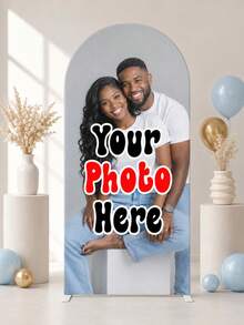 1pc Elastic Banner Arch Backdrop, Personalized Custom Multi-Size Arch Decor, Suitable For Dome Backdrop Frame Custom Arch Backdrop Set, Create Festive Atmosphere, Multiple Sizes Available, Suitable For Birthday And Theme Party - Multicolor - View 8
