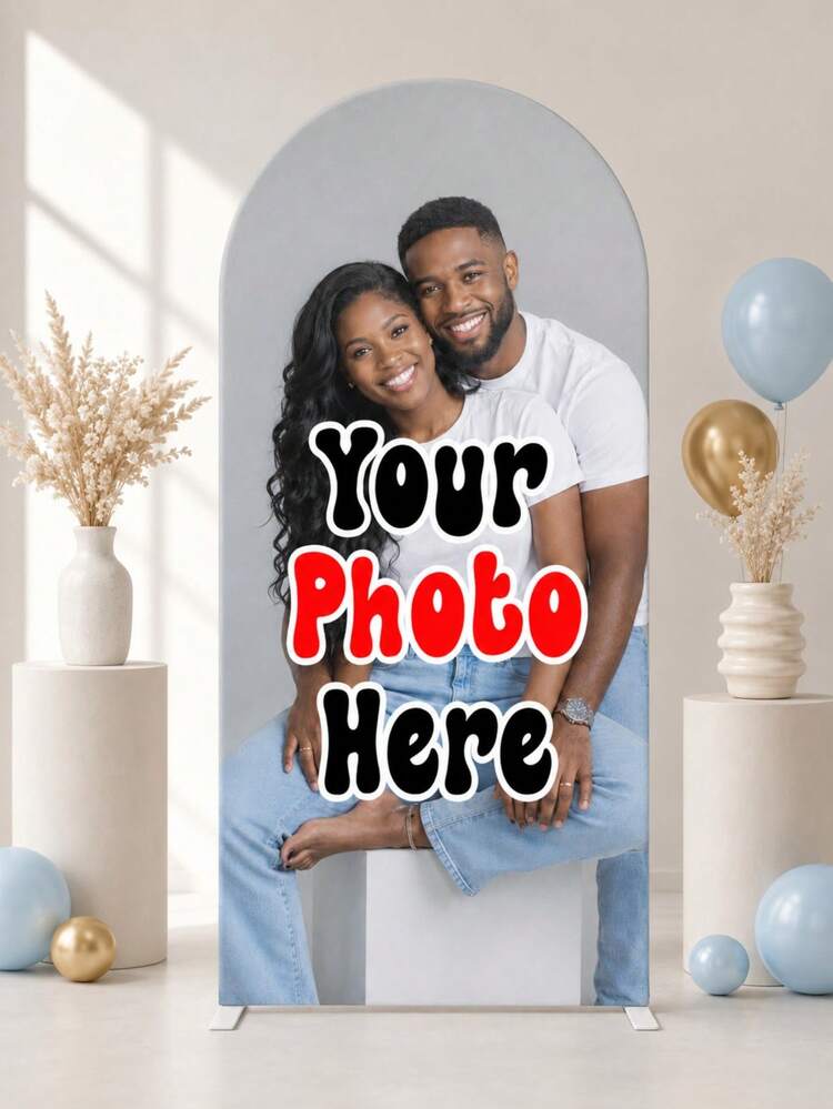 1pc Elastic Banner Arch Backdrop, Personalized Custom Multi-Size Arch Decor, Suitable For Dome Backdrop Frame Custom Arch Backdrop Set, Create Festive Atmosphere, Multiple Sizes Available, Suitable For Birthday And Theme Party - Multicolor - View 8