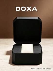 DOXA Black Octagonal Paper Watch Gift Box, Flip-Top Single Watch Packaging Storage Display Box - Black - View 3