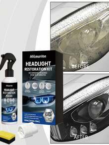 Hikmarion Headlight Restoration Polishing Kit, Removes Yellowing And Oxidation From Headlight Covers, Polishes To Clear, Protects In One Step, Restores Headlight Brightness - Liquid - View 10