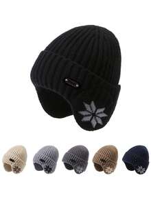 1pc Unisex Autumn/Winter Warm Knitted Beanie Hat, Windproof, Ear-Protective, Fashionable Versatile Knitted Hat For Daily Outdoor Wear - Multicolor - View 8