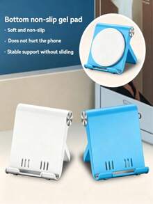 Foldable Portable Phone Stand, ABS Desktop Holder, Adjustable Angle Universal Stand, Multi-Angle Foldable Desktop Support, Compact Lightweight Pocket-Sized Design, Suitable For All Smartphones And Tablets, Stable Non-Slip Desktop Storage, Essential For Office, Home And Daily Use, Portable Travel Desktop Phone Stand Accessory - Multicolor - View 9