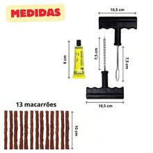 Kit Reparo Pneu Sem Camara Carro E Moto Refil Selante Remendo Macarrão - A - Visão 4