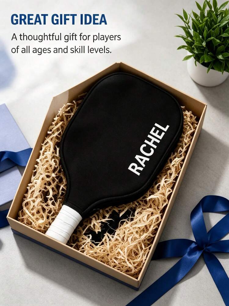 1pc Custom Pickleball Paddle Cover, Custom Pickleball Paddle Cover, Design Your Own Paddle Protector,Personalized Neoprene Paddle Case With Zipper,Personalized Pickleball Paddle Cover, Gift For Pickleball Paddle Holder,Team Gifts, - Multicolor - View 3