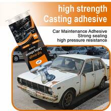 JXVX 100g Cold Welding Glue AB Casting Glue Epoxy Resin Waterproof Heat Resistant Sealant, High Strength Multi Purpose Glue Cast Iron Steel Copper Aluminum Bonding, Repair Radiator Plastic Pipe Leaks, Slime - AB GLUE-50ml - View 6