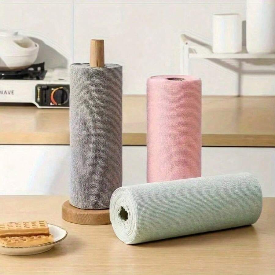 SOKANY Household Kitchen Dish Cloth Roll, Multi-Functional Dish Cloth, Reusable, Total Length 4m Per Roll, Suitable For Living Room, Bedroom And Kitchen Cleaning Supplies