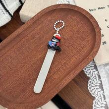 1pc Cute Black Cat Nail File With Beaded Keychain, Portable Nail Buffer Strip, Mini Manicure Nail Polishing Tool, Suitable For Travel And Daily Nail Care - Multicolor - View 7