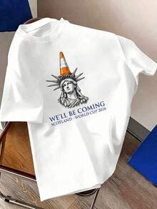 Statue Of Liberty With Cone | Scotland 2026 T-Shirt - Style1 - View 1