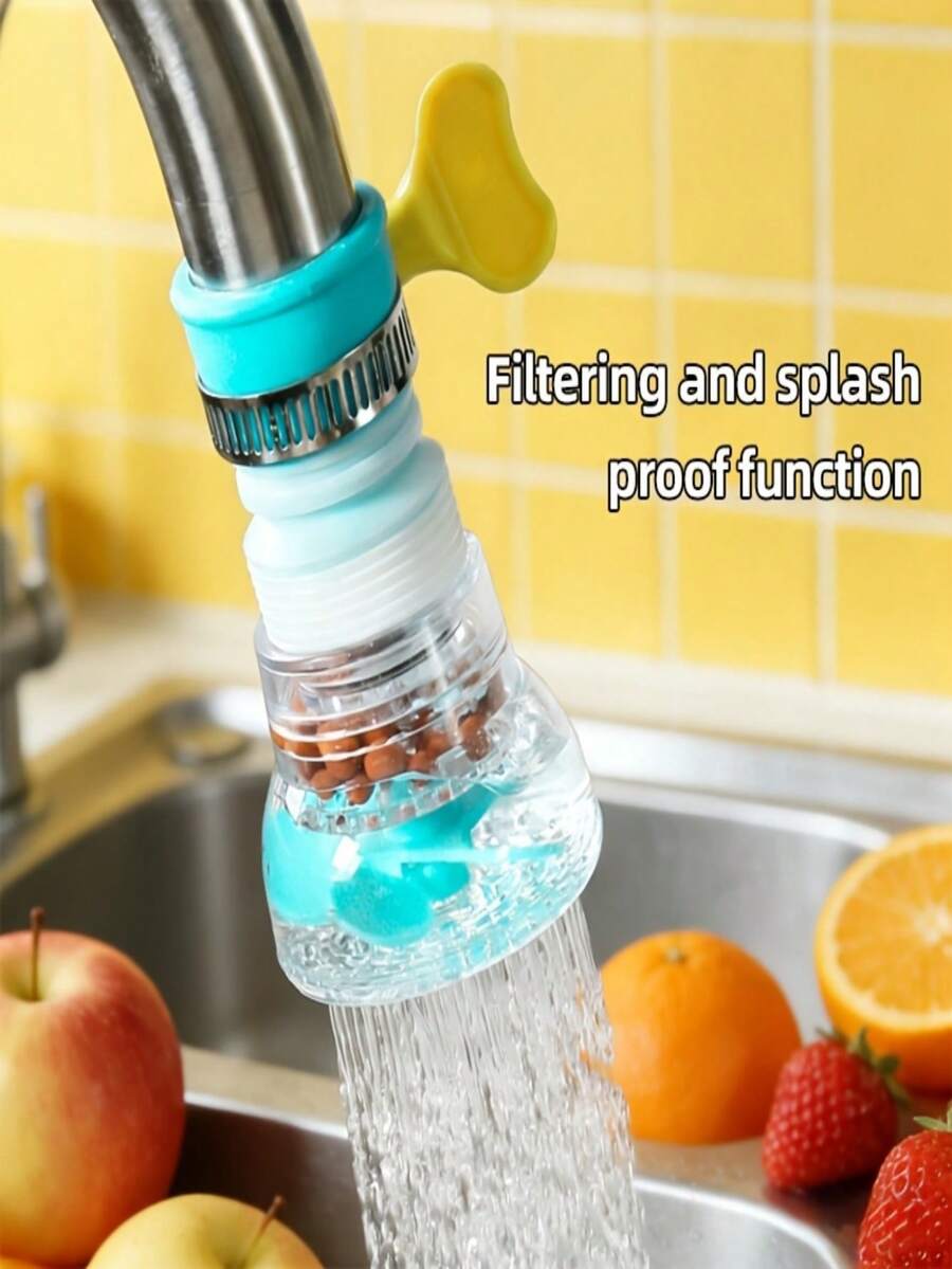 可調節水龍頭延長器，附可旋轉噴嘴與可伸縮濾網，防濺水，耐用塑料，粉色與白色，適合居家廚房使用，水龍頭延長，防濺水
