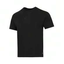 Nike Sportswear Premium Essentials Logo Men's Loose Fit Crew Neck Short Sleeve T-Shirt, Solid Black - Black - View 3