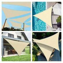 1pc Sun Shade Sail Outdoor Right Triangle Canopy Shade Cover Cloth Tarp For Pergola Patio Backyard Garden Deck Awning - Beige - View 7