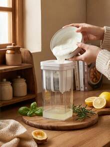 Yogurt Strainer Maker, Clear Food‑Grade Greek Yogurt Filter Container With Fine Filter Bags, Homemade Thick Greek Yogurt For Home Kitchen - View 2