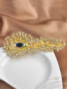 1 pezzo Orecchini a perno con diamante a forma di occhio del diavolo - Spilla retrò di lusso a forma di occhio - Accessorio per cappotto - Spilla versatile - Orecchino a perno - XYXZ334 - Visualizzare 4