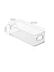 1 pieza/2 piezas/3 piezas Cajas de almacenamiento apilables transparentes, cajas organizadoras de escritorio de gran capacidad, cajas de almacenamiento multiusos, adecuadas para guardar cosméticos, artículos de papelería, notas, archivos y otros artículos varios, ideales para el hogar, la escuela y la oficina - transparente - Ver 11
