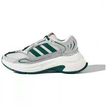 Adidas New Men's Casual Sports Shoes Thick Sole Height-Increasing Dad Shoes - Greyish White/Green - View 5