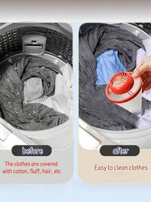 2-In-1 Wash & Care Ball, Floating Laundry Net With Integrated Washing Ball, Multi-Functional Cleaning Ball Removes Fabric Debris, Reusable Lint Catcher,Washing Machine Lint Filter With Floating Lint Mesh Collection Bag - Multicolor - View 4