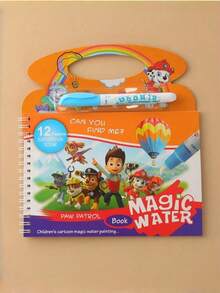 1pc Paw Patrol Watercolor Painting Album Reusable For Doodling And Drawing Best Holiday Gift For Friends Party Decoration - Cartoon - View 2
