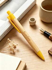 Pulpen Bambu Berwarna-warni dengan Logo Teks Kustom, Bahan Bambu, Tulisan Halus, Cocok untuk Kantor, Penandatanganan Bisnis, Catatan Rapat, Memo, Pembelajaran, Ujian, Tanda Tangan dan Berbagai Acara Lainnya, Pulpen Netral untuk Siswa Sekolah, Pulpen untuk Penandatanganan Dokter - MultiWarna - View 4