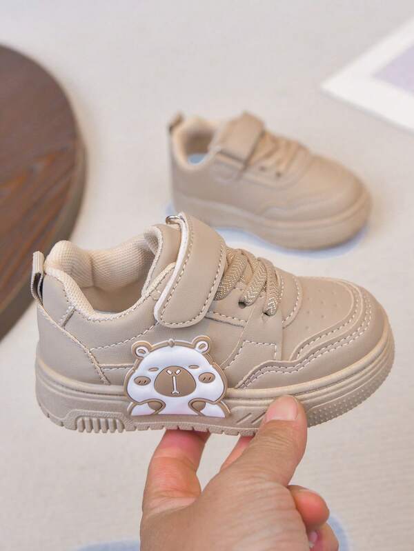 1 Pair Kids Low-Top Sneakers, Lightweight Comfortable Casual Sports Shoes For Boys And Girls, Baby Toddler Walking Shoes, Cute Cartoon Design