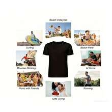 ----- T-shirt unisexe été-automne - T-shirt Mbappé - Saison de la rentrée scolaire - Fête, rendez-vous, rassemblement, sport, t-shirt décontracté - Cadeau idéal - Noir - Voir 2