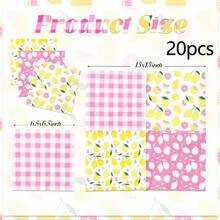 20/40/60pcs Lemon Party Napkins Summer Fruit Disposable Paper Napkins For Lemon Birthday Baby Shower Bridal Shower Wedding Party Decorations - Multicolor - View 9