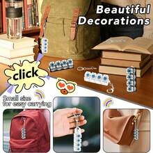 1pc Stress Relief Keyboard Keychain - A Fingertip Toy, Stress Relief Keyboard Keycap Pendant, Can Effectively Relieve Stress, Decompression Toy Backpack Keychain, Perfect Choice For Party Gifts, Presents And Gifts For Friends. - Multicolor - View 6