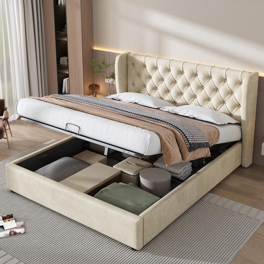 Bed Bases & Foundations - Beige - View 1