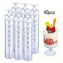 10/20/40/120pcs 120ml/4oz Round Clear Dessert Cups, Dessert Bowls, Dessert Cups For Wedding, Party, DIY Dessert, Pudding, Mousse, Appetizer, Cake Mold, Perfect For Mousse, Pudding, Mini Ice Cream And Cake Mold - Transparent - View 11