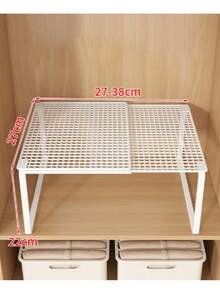 Expandable Closet Organizer Rack - Space-Saving Vertical Storage Rack, Adjustable Height, Suitable For Clothes, Shoes And Cabinets - Easy Installation, Used For Closet Organization, Home Storage, Minimalist Design, Sturdy Structure, Home Storage,Bedroom Room Decor,Back To School - Multicolor - View 6