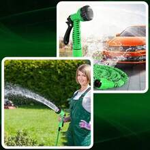 Expandable Garden Hose, Durable Waterproof Soft Hose, Magic Garden Hose With Triple Expansion Function, Equipped With Spray Gun And 7-Way Adjustable Nozzle - Black - View 7