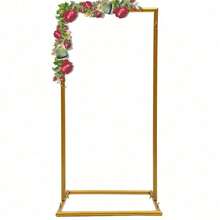 Gold Wedding Square Archway Backdrop Stand Metal Arch Frame Flower Balloon Decor - View 11