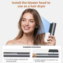 UKLISS Alat Pelurus dan Pengeriting Rambut Uap 2-in-1 – Melembapkan & Memberikan Kilau Kualitas Salon, Suhu Dapat Diatur, Tegangan Ganda 110V-240V, Cocok untuk Semua Jenis Rambut - Grey - View 7
