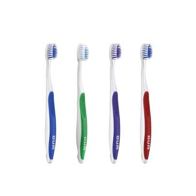 GUM Ortho Soft Toothbrush 124 X 1 - Soft Bristles, Toothbrush For Orthodontic Appliances, Dental, Teeth