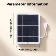 5V3W Portable Mini Solar Panel Module, Suitable For Outdoor Emergency Power Supply Of Small Electronic Devices - White - View 4