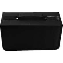 Funda organizadora para CD/DVD, funda tipo portafolios, carpeta de almacenamiento, disco de 400 capacidad 168 negro - Multicolor - Ver 4