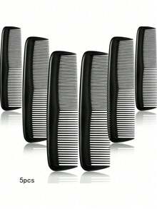 20/10/5pcs Anti-Static Chemical Heat-Resistant Combs, Styling Combs, Fine-Tooth Hair Combs, Suitable For All Hair Types, Pocket Combs, Hairdressing Combs - Black - View 9