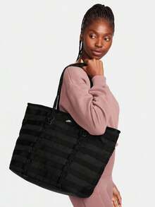 Nike RPM Zippered Large Capacity Tote Bag Shopping Bag Handbag Unisex Regular Fit Black - Black - View 1