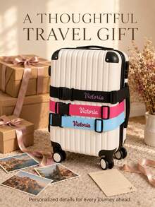Personalized Luggage Strap, Customizable Name Luggage Strap, Luggage Strap For Securing Luggage, Luggage Waist Belt, Luggage Wrap Strap, Traveler Gift - Multicolor - View 8